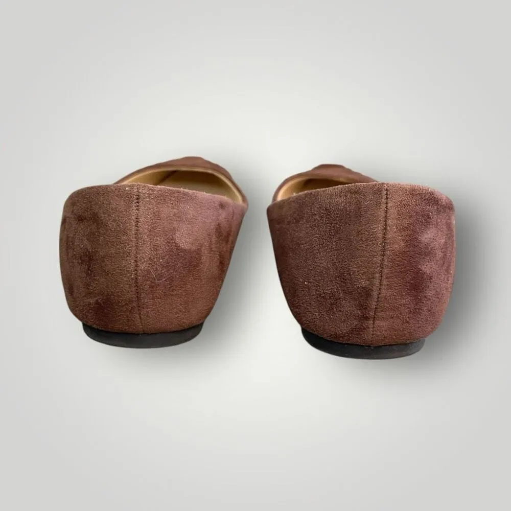 BELLA MARIE Angela Brown Suede Pointed Toe Ballet Flats,‎ 9M - Image 4