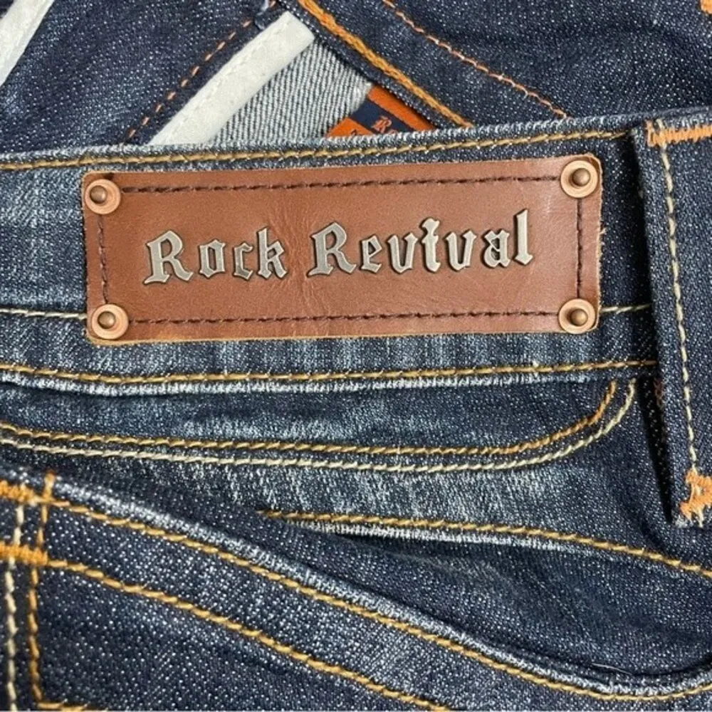Rock Revival Jeans Chrissie Bootcut FDL Back Flap Pocket Dark Wash Denim Size 29 - Image 10