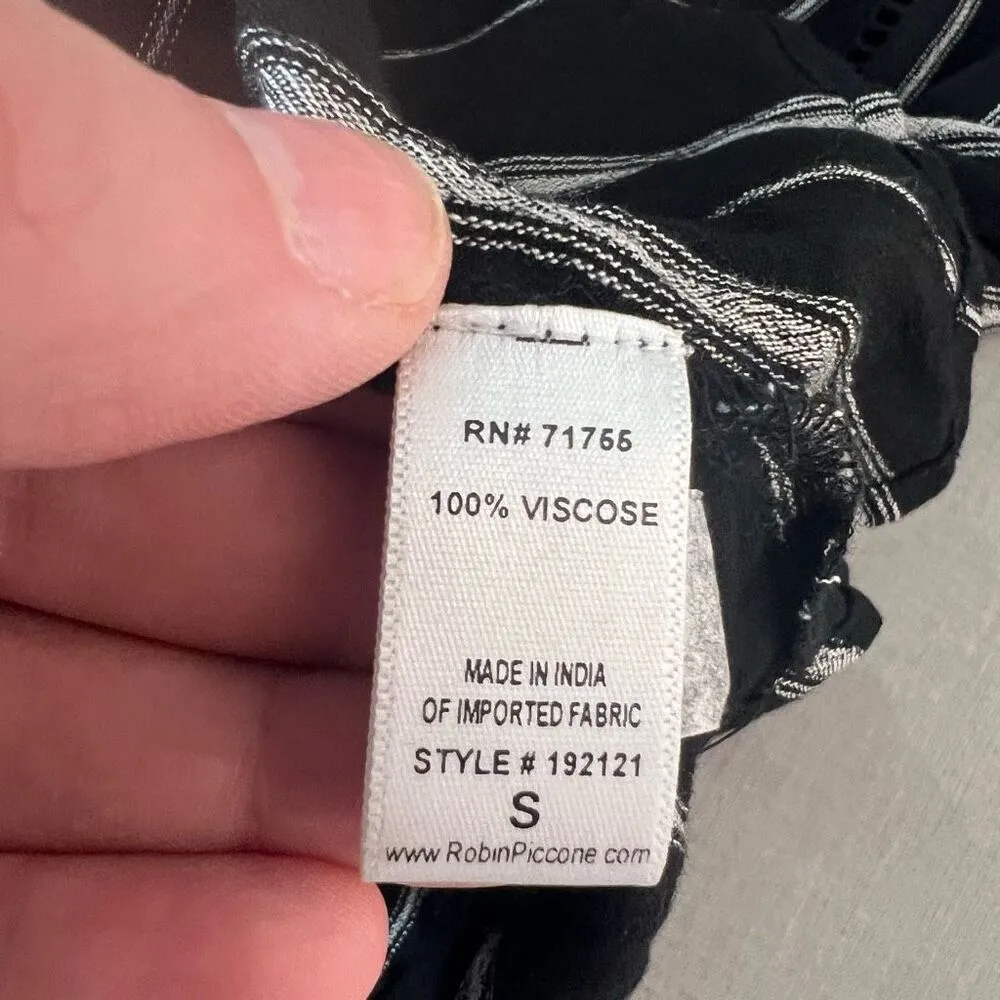 Robin piccone Nordstrom’s Claire striped tassel ties coverup dress size small - Image 11