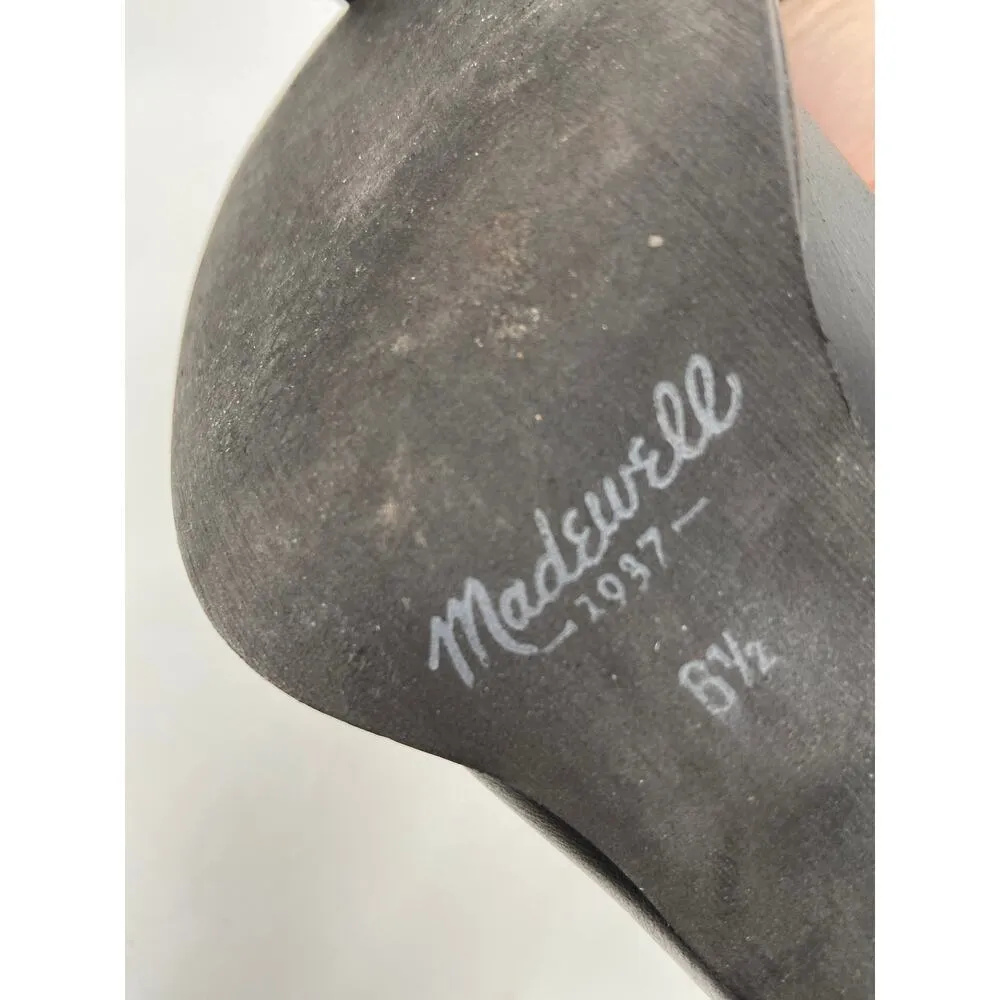 Madewell The Reid Boots Black Leather Side Zip Buckle Detail Size 6.5 - Image 5