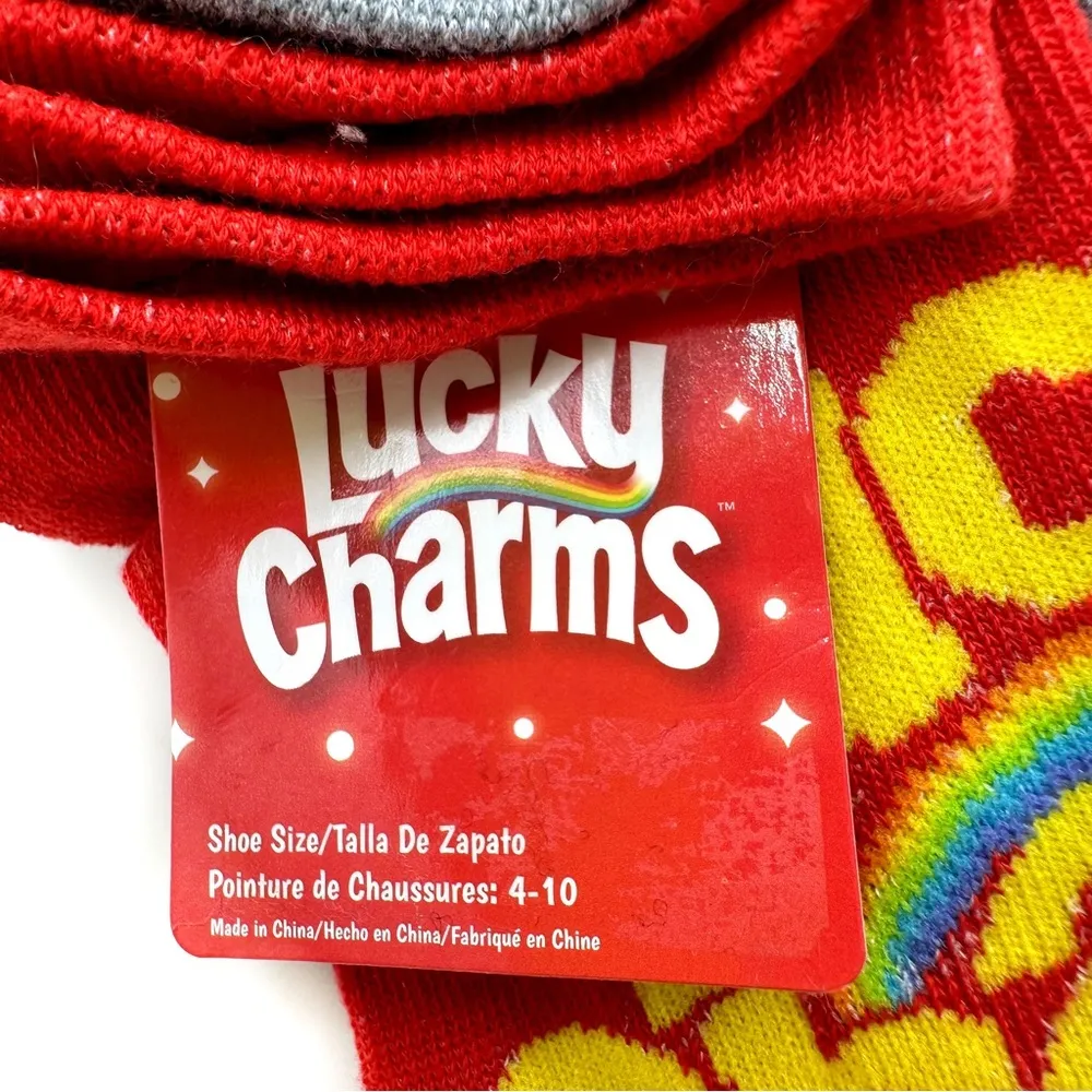 Lucky Charms Cereal Womens No Show Socks Marshmallow Rainbow Fun Novelty Gift - Image 2