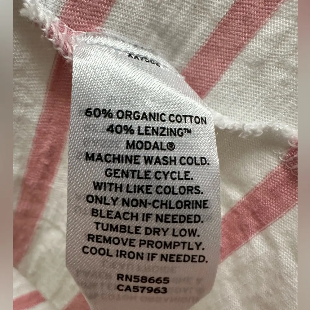 Caslon v neck striped organic cotton/modal blend shirt size 1X - Image 3