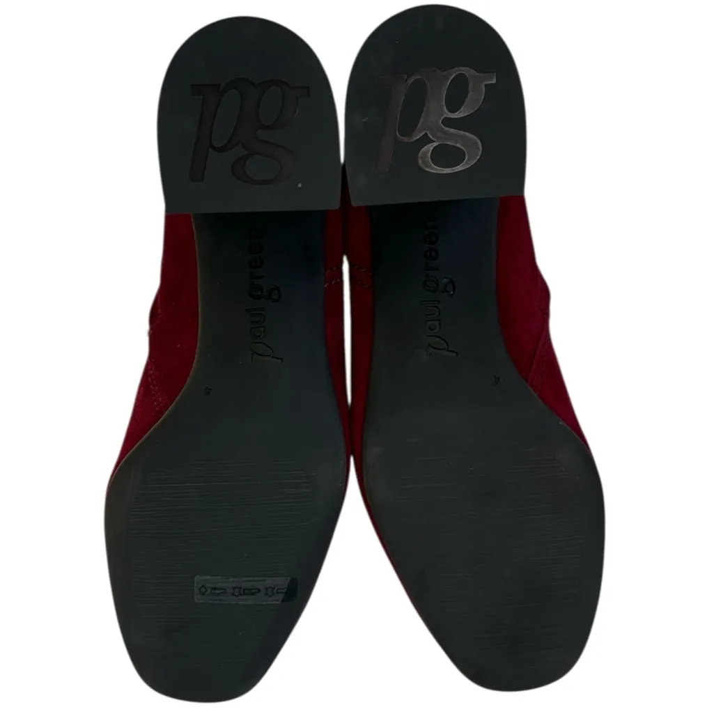 EUC Paul Green Leather Sicily Ankle Boots Deep Red Size 6.5 - Image 10