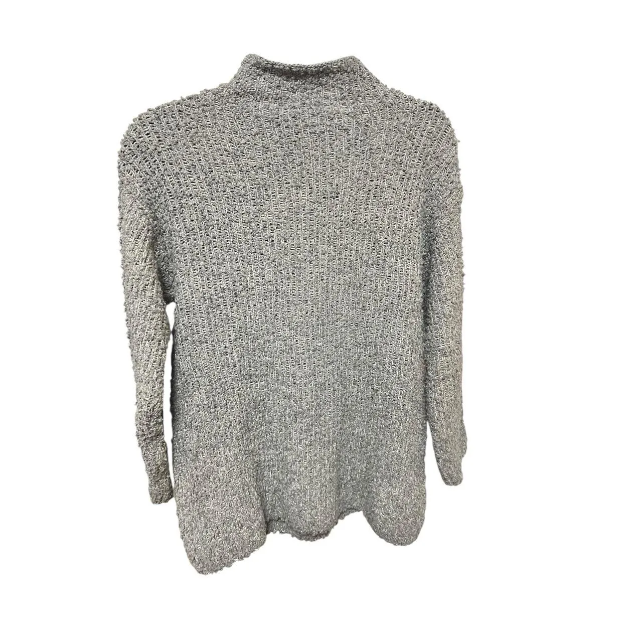 Coldwater Creek Sweater Womens Small Gray Mock Neck Knit Cozy - Image 2