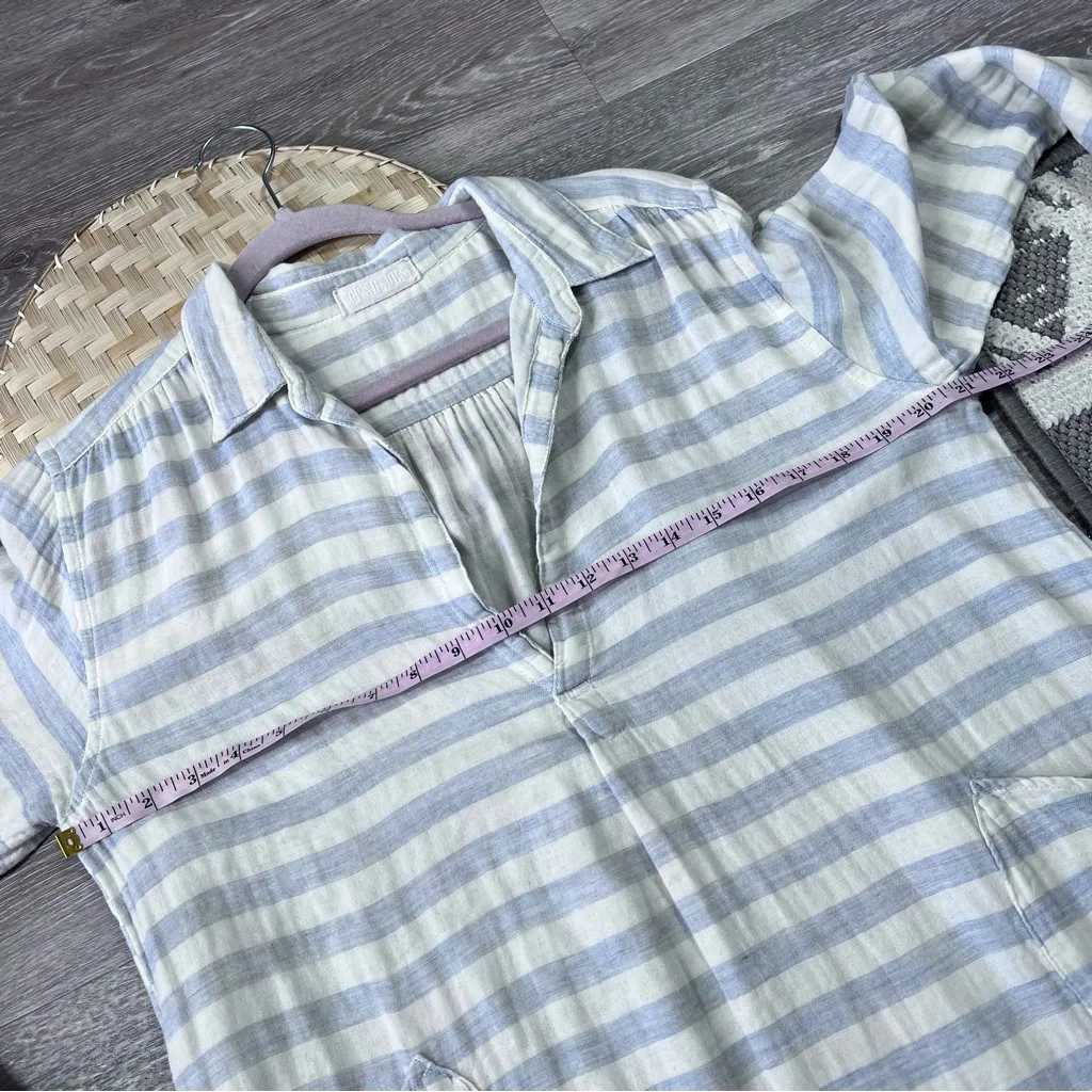 CP Shades Teton tunic blue & white striped cotton gauze capsule wardrobe - Image 5