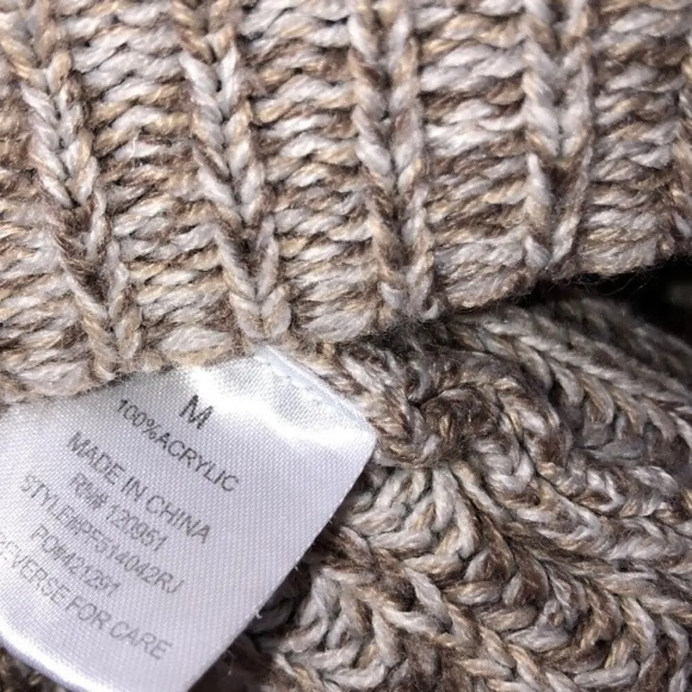 Tan size medium knit sweater cardigan; button down - Image 7