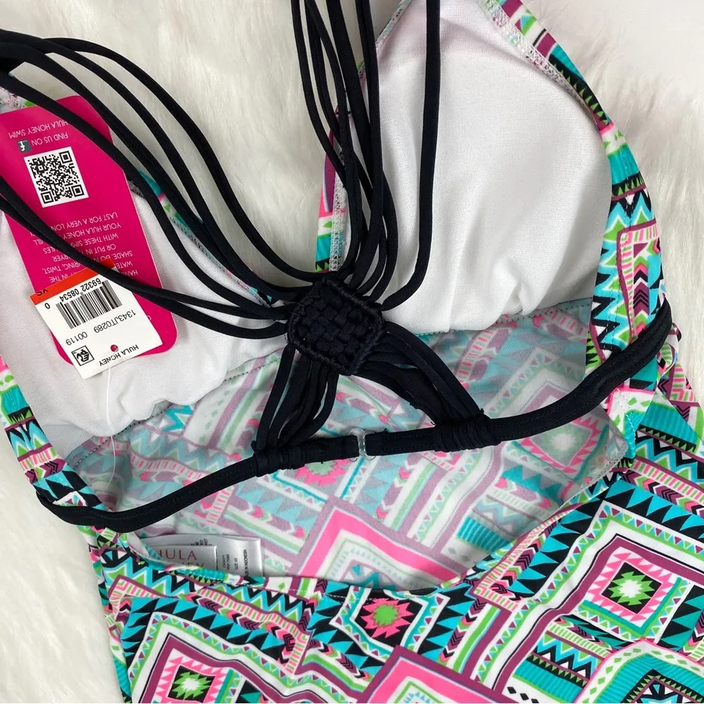Hula Honey Women's Aztec Print Tankini Top Multicolor Size XS - Image 5