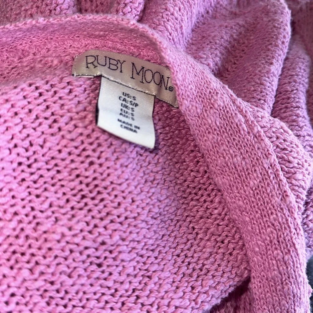 NWT RUBY MOON. COTTON SLOUCHY BOXY DROP SHOULDER CARDIGAN SWEATER Oversize - Image 8