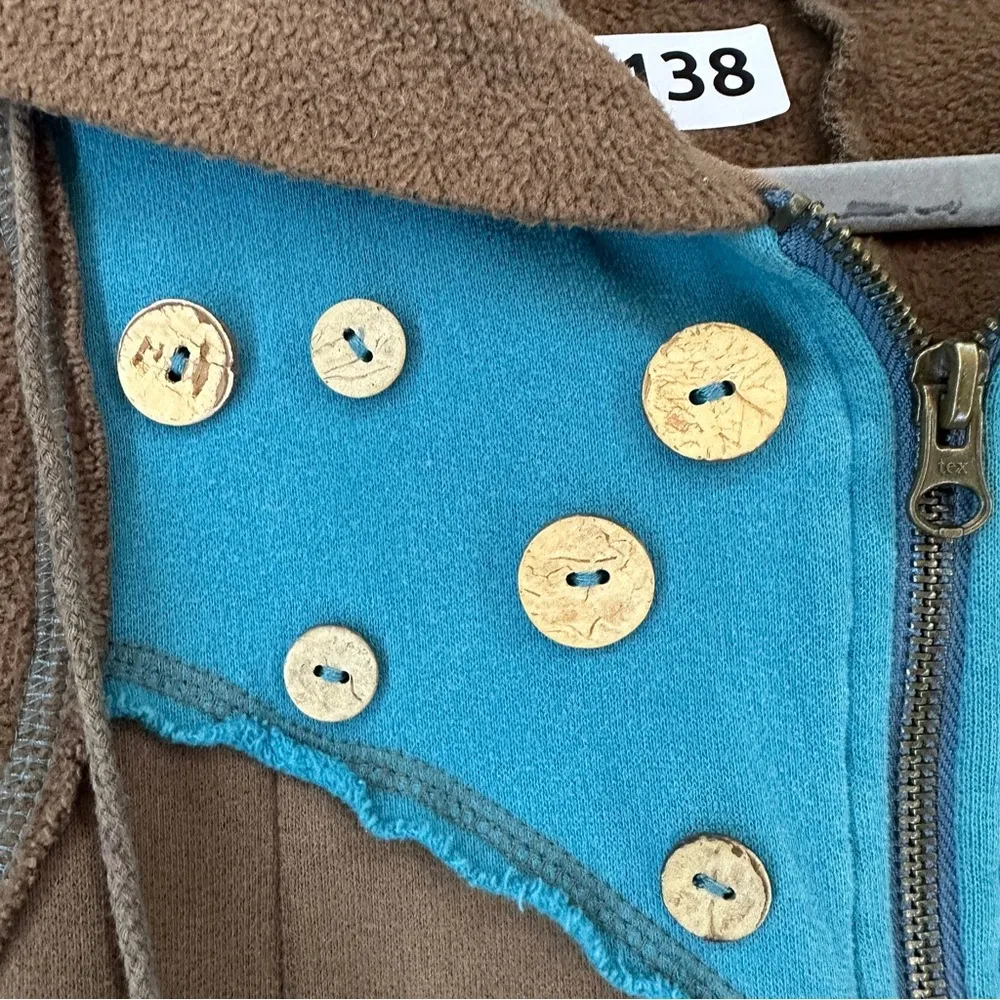 Bleu Bayou Casual Wear Jacket Button Womans M Blue Brown Size M - Image 13