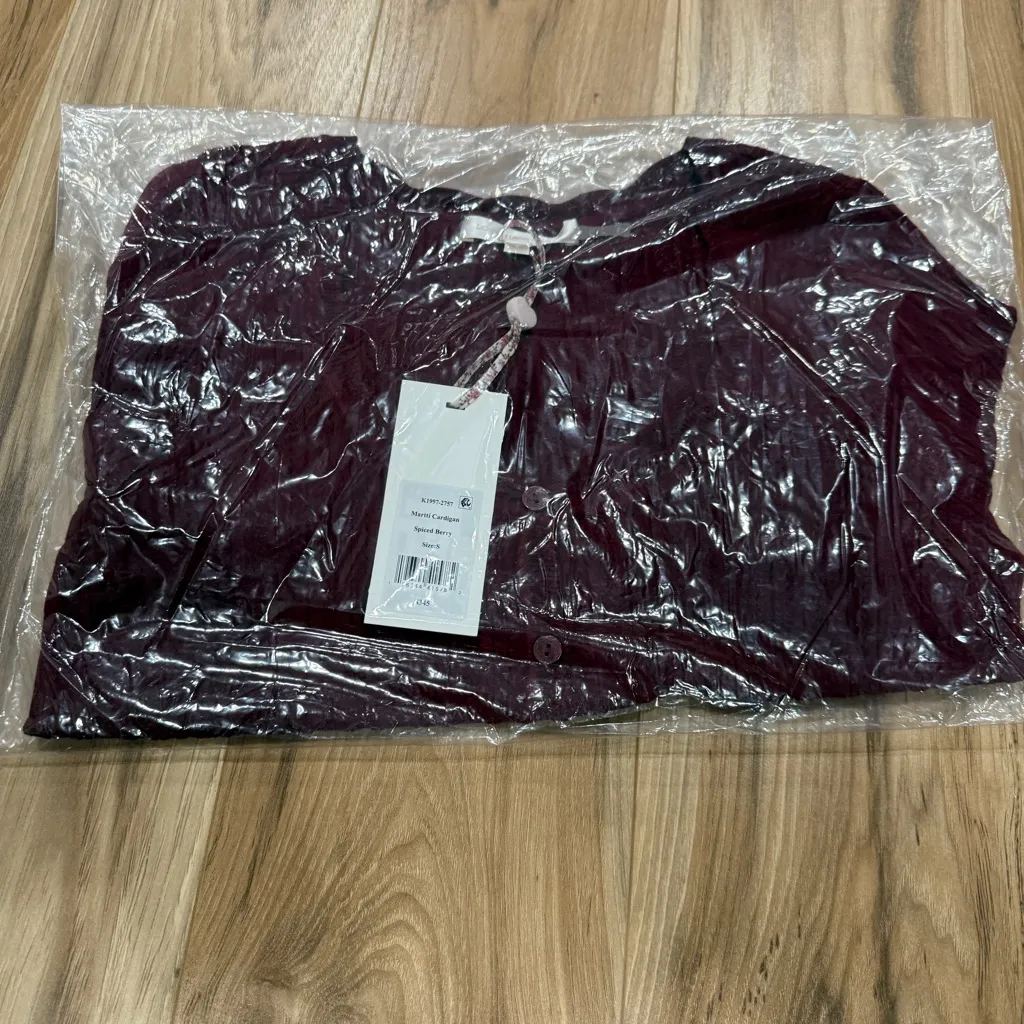 LoveShackFancy | Martti Stretch Pointelle Cardigan | Spiced Berry | NWT | Size S - Image 7