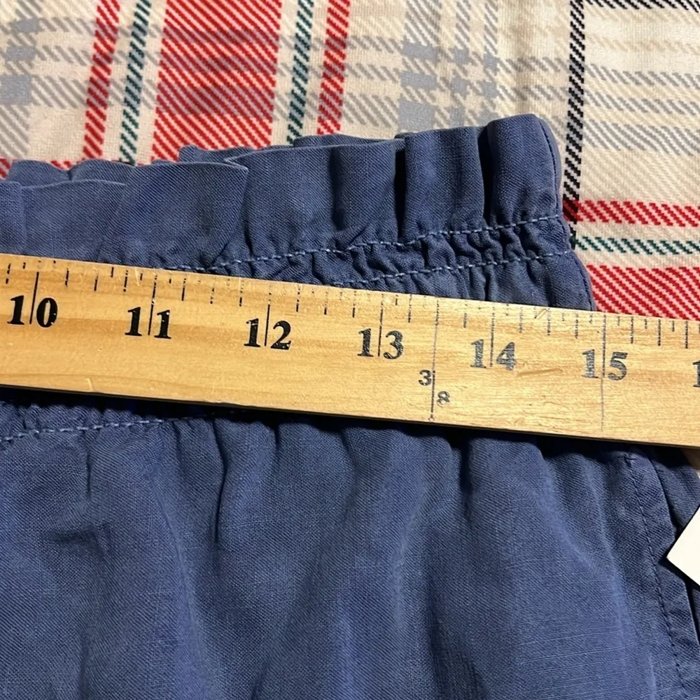 Chelsea & Violet size XL shorts elastic waist indigo blue pockets ties in front - Image 4