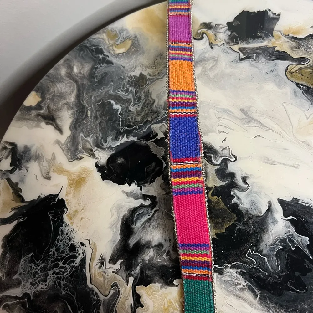 Vintage multicolor tapestry belt - Image 9