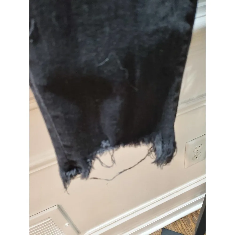 Loft Women's Black Denim Cotton Button Front Skinny Fit Casual Jeans Pant 28 - Image 7