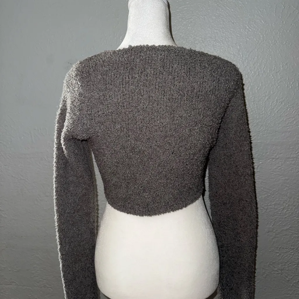 Skims Knit Wrap Top & Bottom Size Small/Medium Smoke Color Set NWOT - Image 2