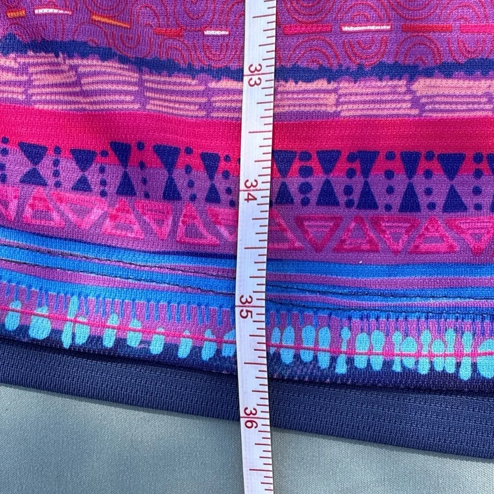 Vibrant Colorful Striped Boho Dress Large Reel Legends Freeline Activewear Tunic - Image 9