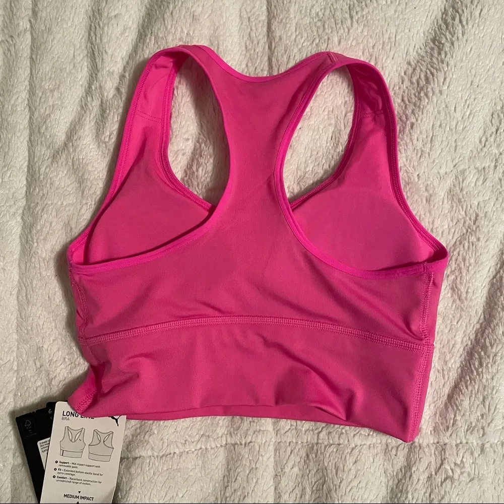 Puma Women’s Long - Line Racerback Mid Impact Bra - Image 5