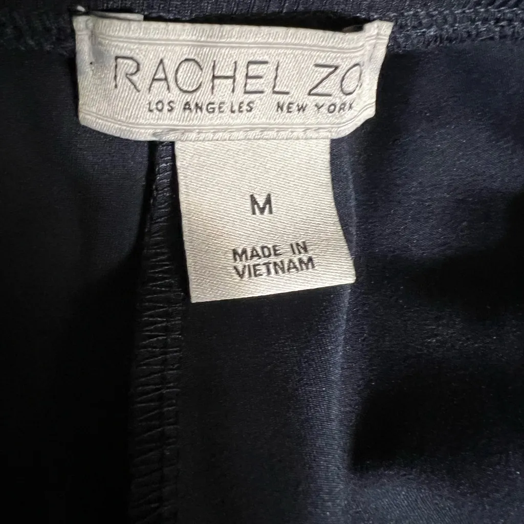 RACHEL ZOE RELAXED FIT MID RISE CARGO JOGGER PANTS BLACK SIZE M - Image 5