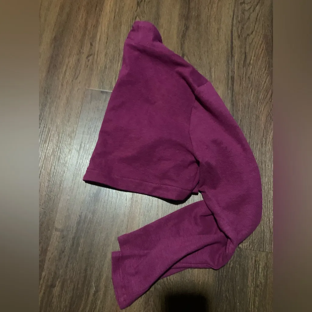 NWT Anthropolgie purple cropped Bolero jacket sweater casual fall classic knit - Image 3