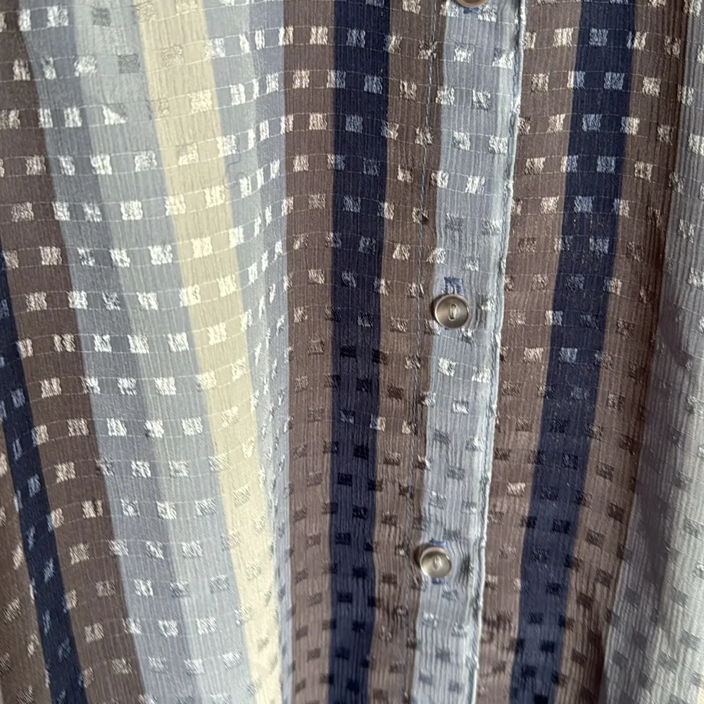 Vintage Nordstrom Town Square Petite Blue Gray Blouse Size 6 - Image 6