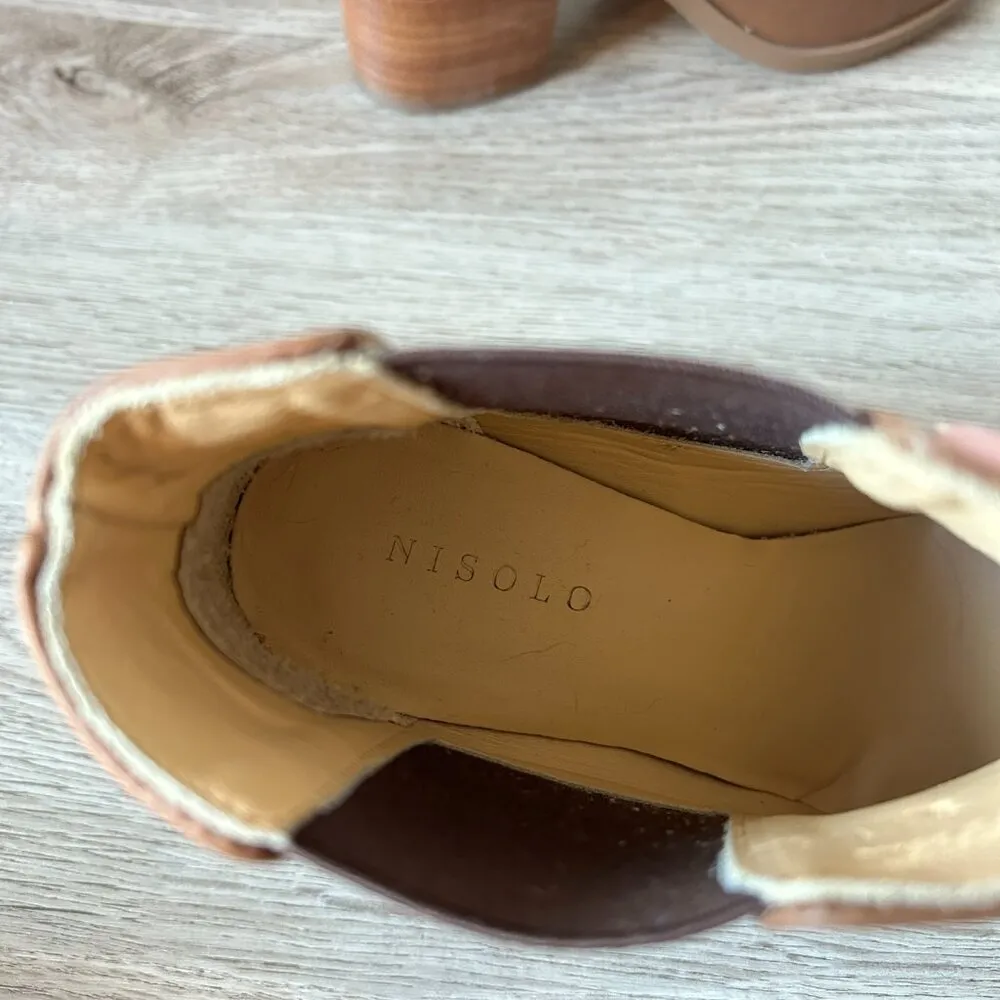 Anthropologie Nisolo Brown Leather Ankle Chelsea Heel Boot Size 8 NWOT - Image 11
