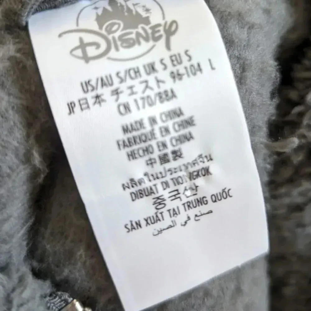 New Disney World Fleece Quarter Zip Pullover Sweater Size Small Gray Mint WDW - Image 5