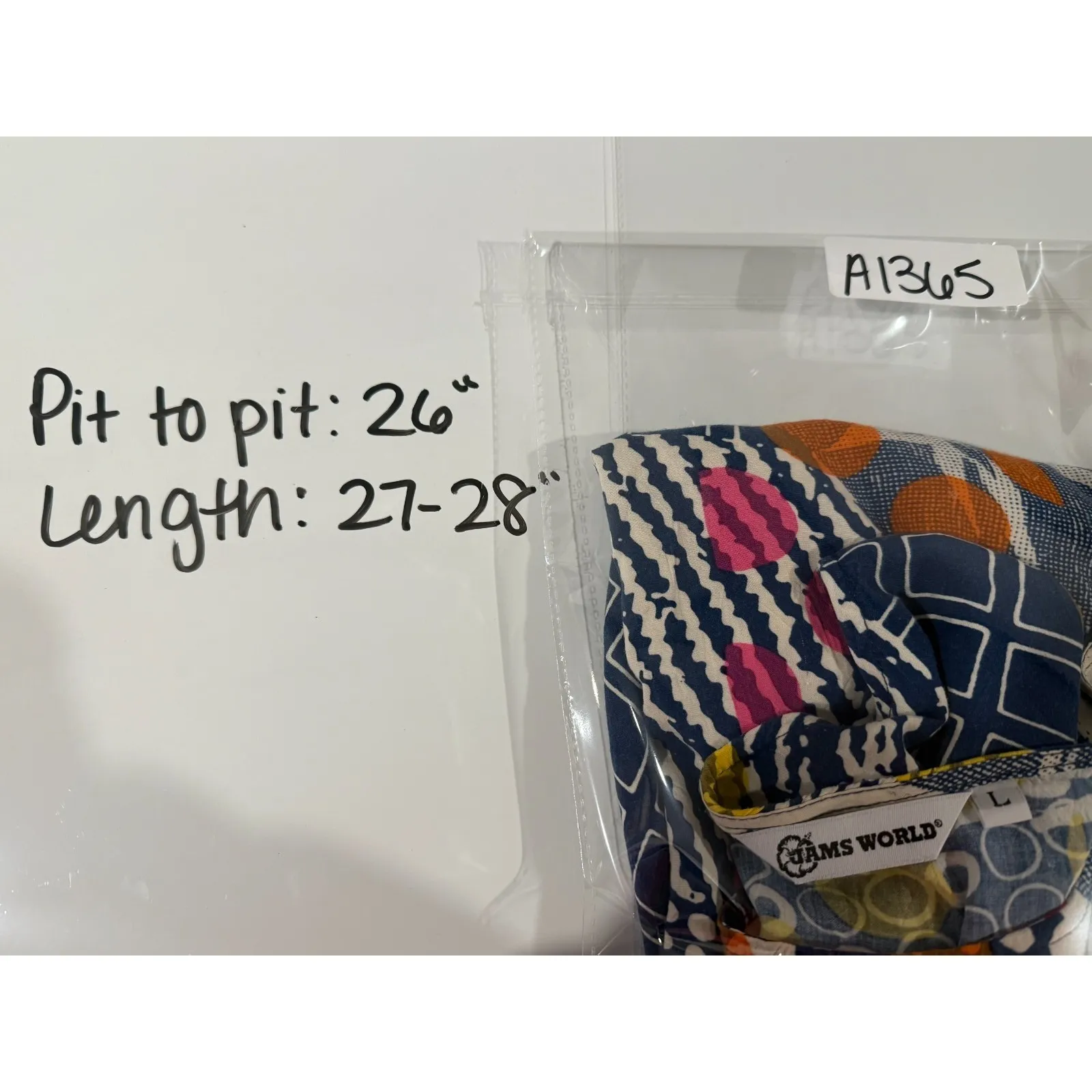 Jams World Top Women Sz L Patchwork Floral Abstract Colorful Artsy Hawaii USA - Image 6