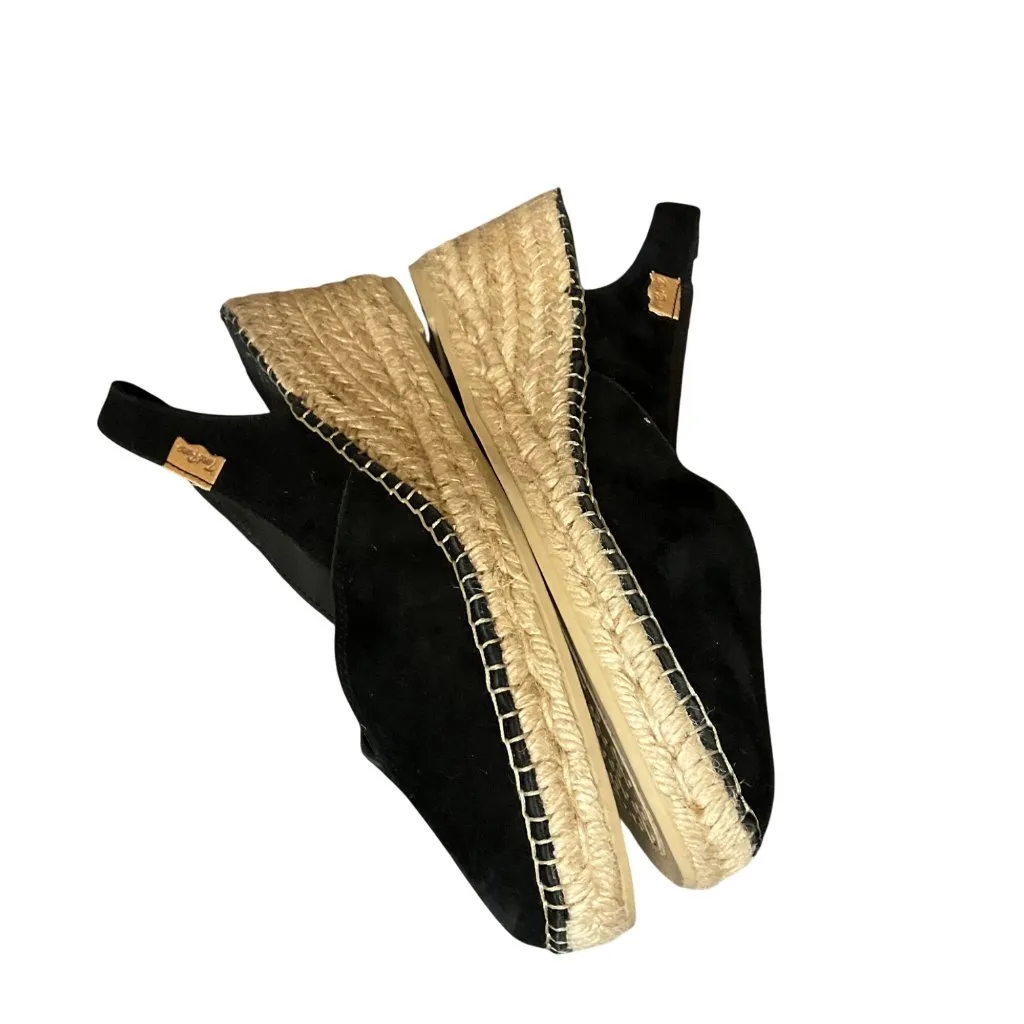 Toni Pons Originals Black Suede Slingback Espadrille Wedge Sandals Size 40 9 - Image 11