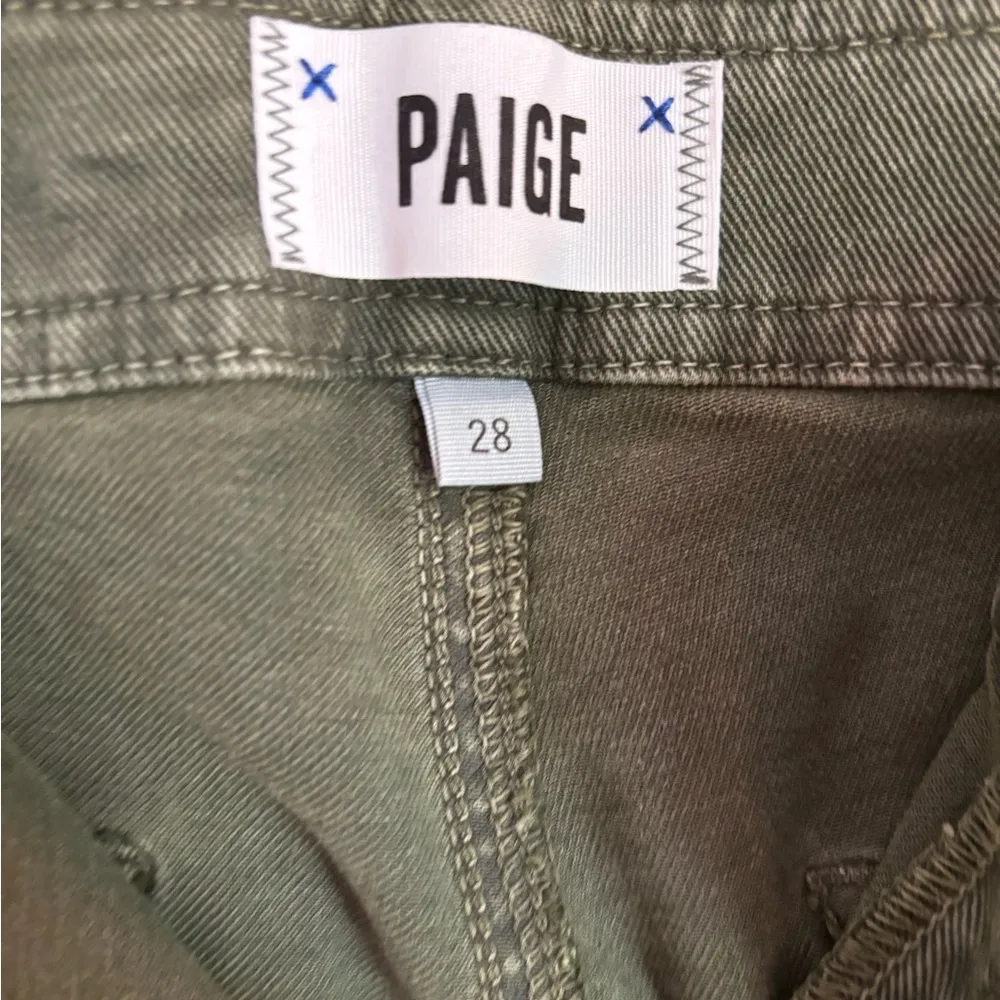 PAIGE Utilitarian Hoxton Ankle Tapered Jeans in Vintage Forest Night Size 28 - Image 4