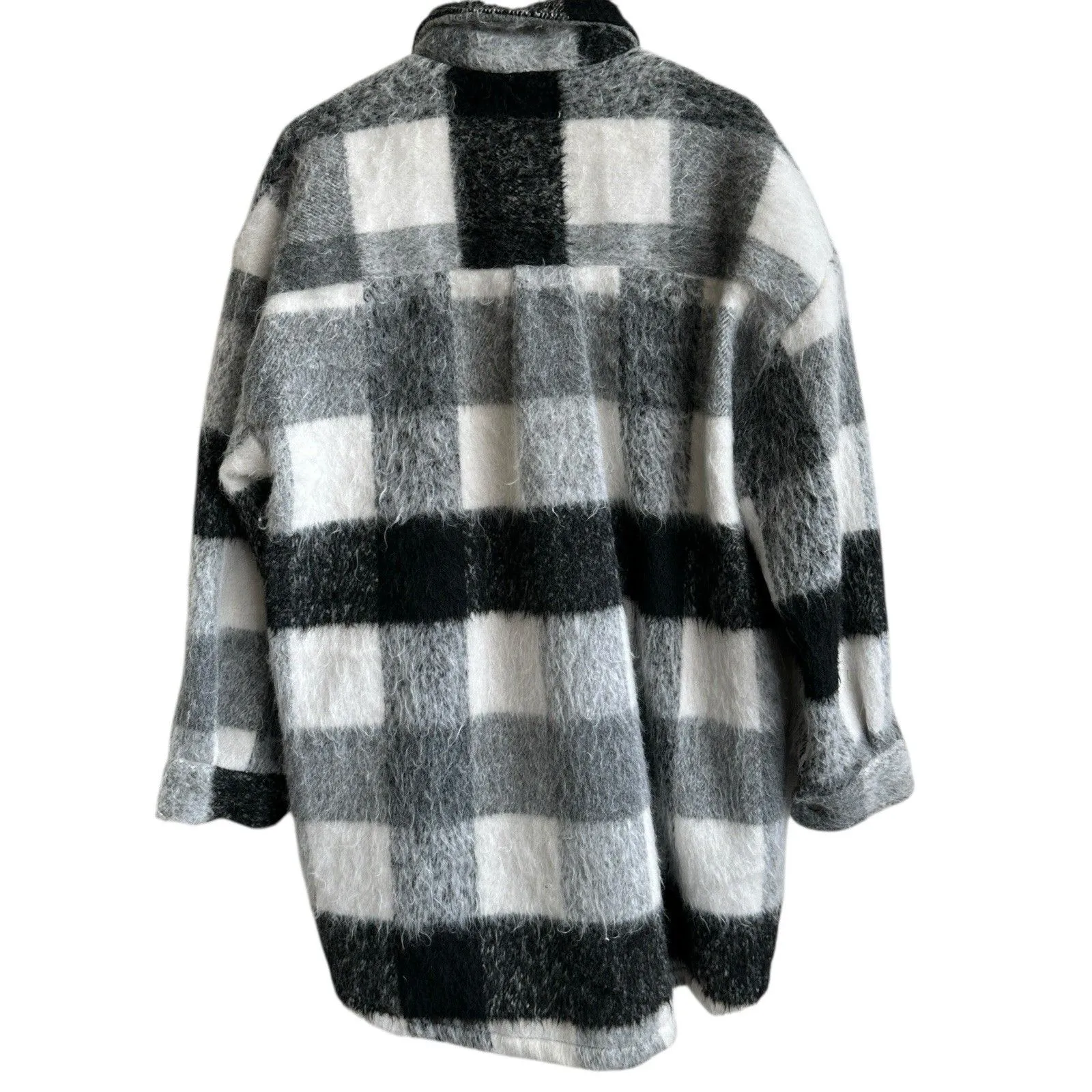Cotton On Plaid Button Front Oversized Jacket Shacket Women's M Oversized - Image 2