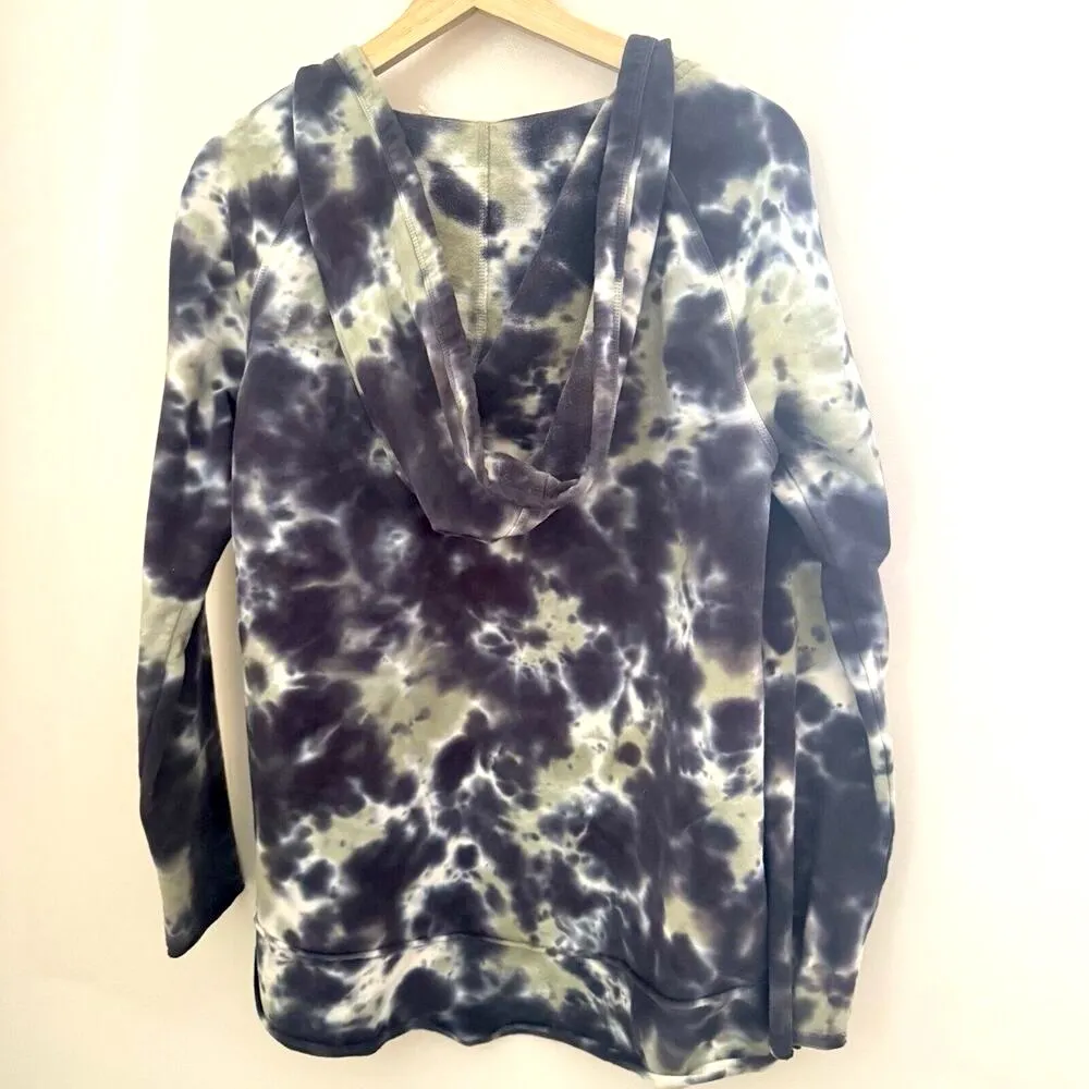 Soft Surroundings Womens Hoodie Sweatshirt Tie Dye Tunic Fall Winter Beachy M - Image 2