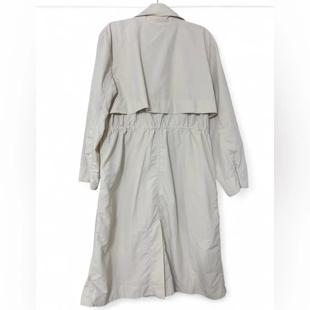 Athleta Luna Trench Coat Medium Dune Soft Beige Lightweight Utility Jacket - Image 3