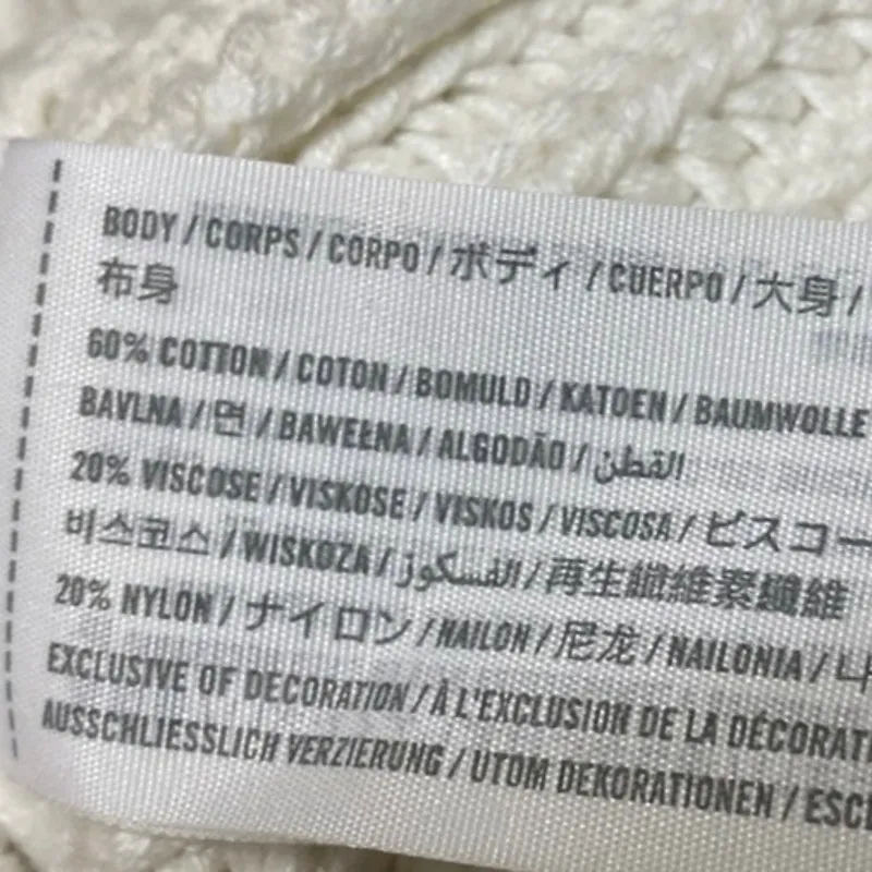 Abercrombie & Fitch Cream Striped Knit V Neck Long Sleeve Sweater Top Size XS - Image 4