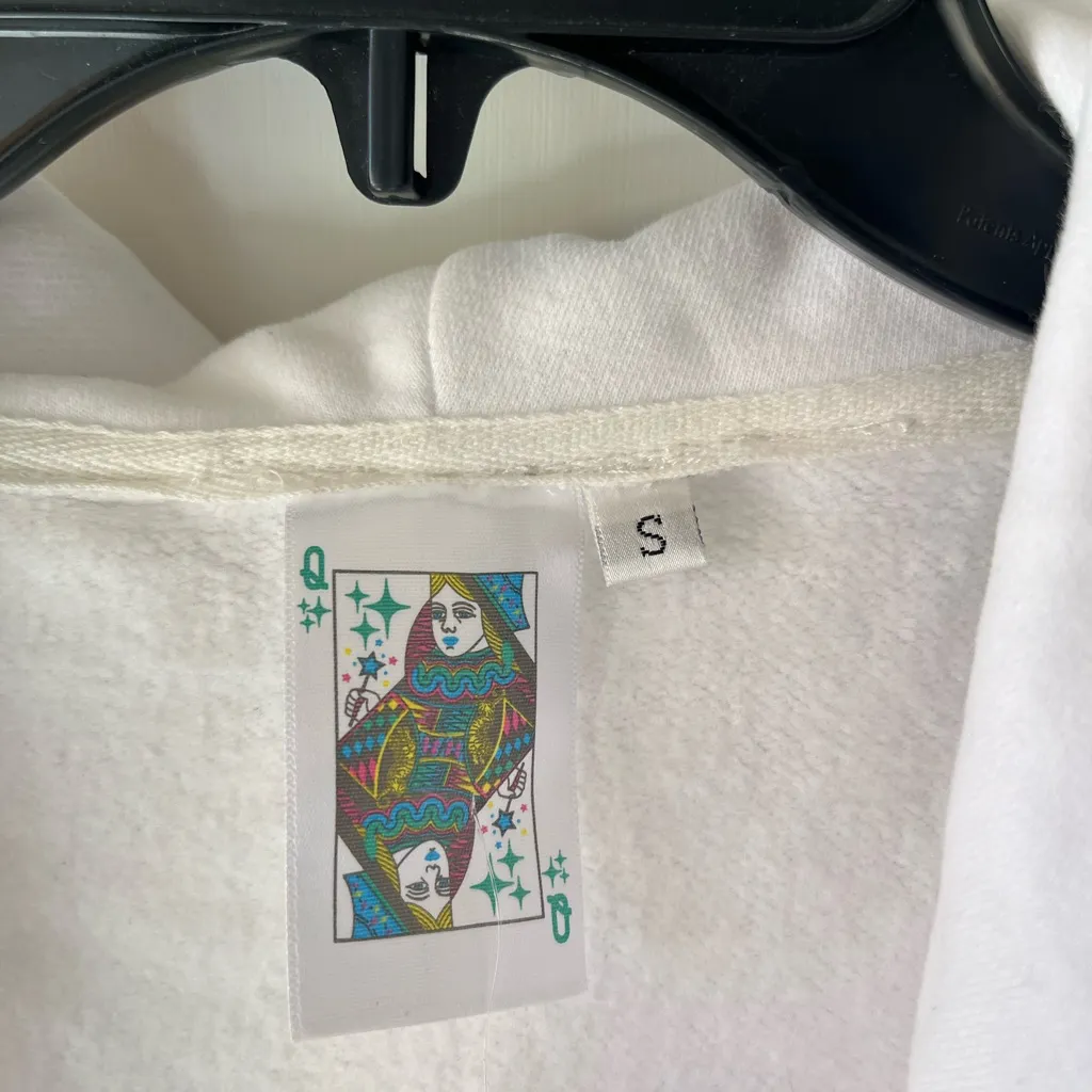 New QUEEN OF SPARKLES WHITE RAINBOW HALF ZIP size small women’s - Image 8