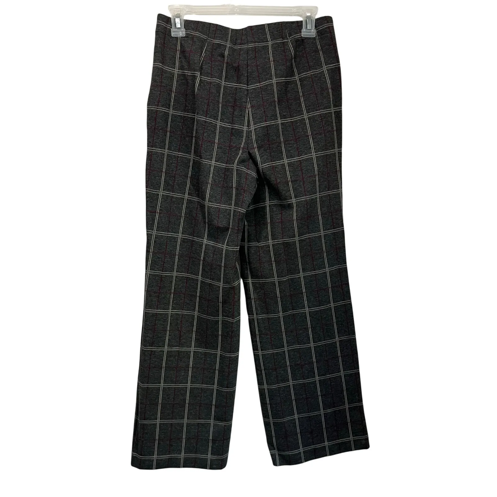 J. Jill Ponte Pants Gray Plaid Straight Leg Trousers Petite XS Career Office Size undefined - Image 2