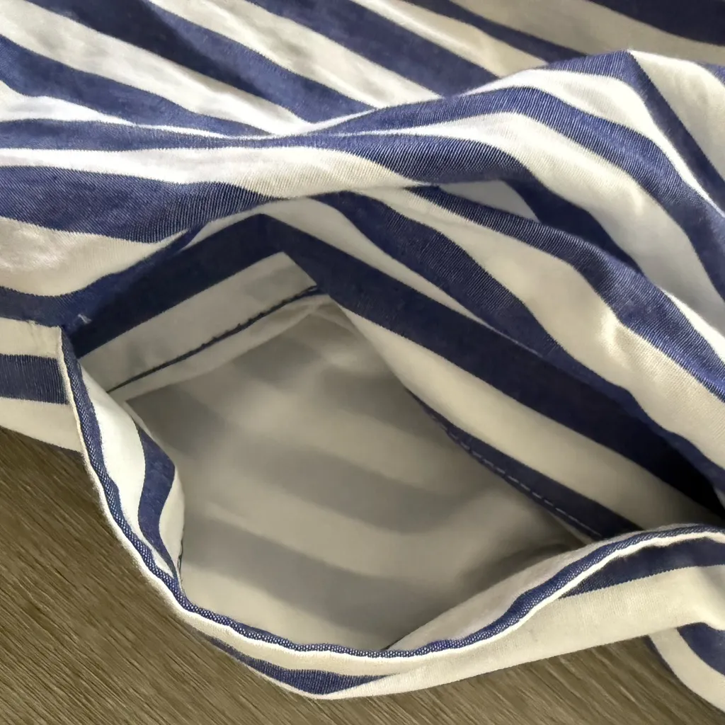 J. Crew Navy and White Striped Jumpsuit women plus size 20 - Image 7