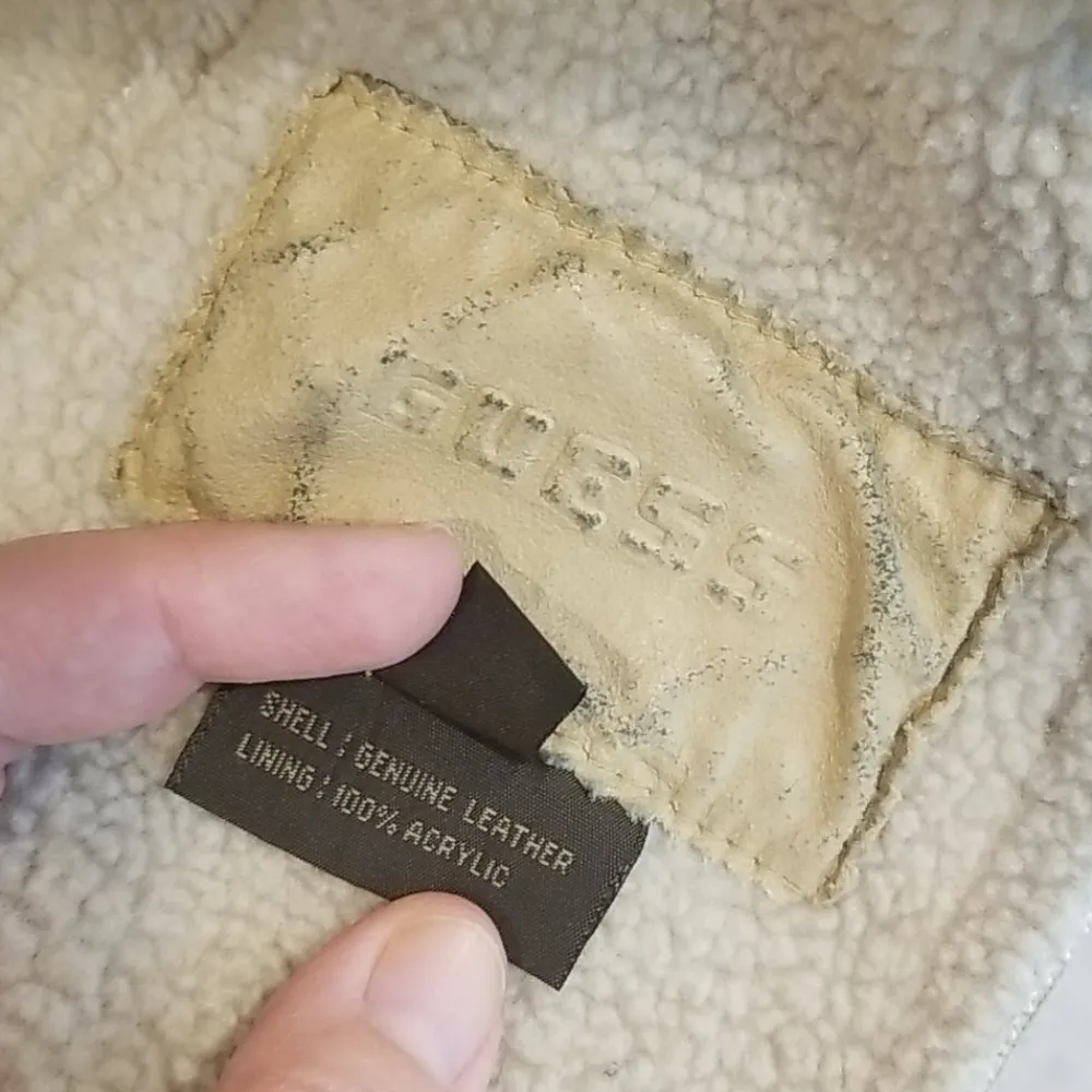 💕GUESS💕 Vintage Genuine Leather Suede Coat M - Image 5