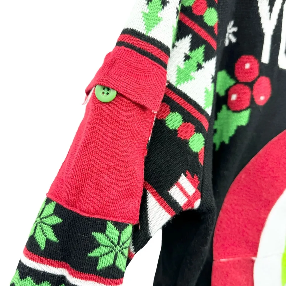 Tipsy Elves Ugly Christmas Sweater Drinking Game Black Size XXL 2X - Image 5