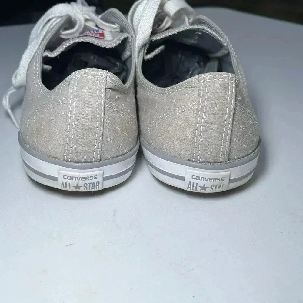 Converse Lo Top All Stars Pin Dot‎ Gray Chuck Taylors Sz 10 Retro Casual Y2K - Image 3