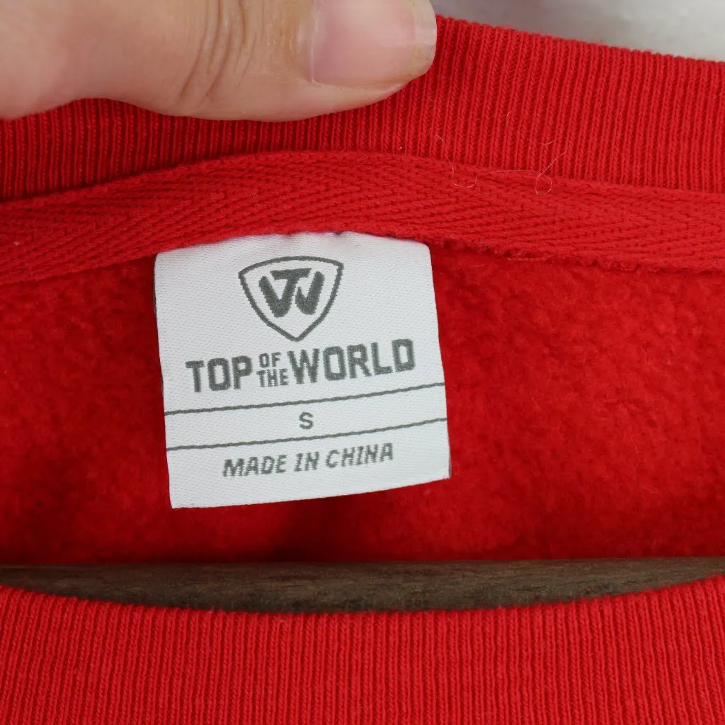 Wisconsin Script‎ Graphic Crewneck Sweatshirt Red Size S - Image 3