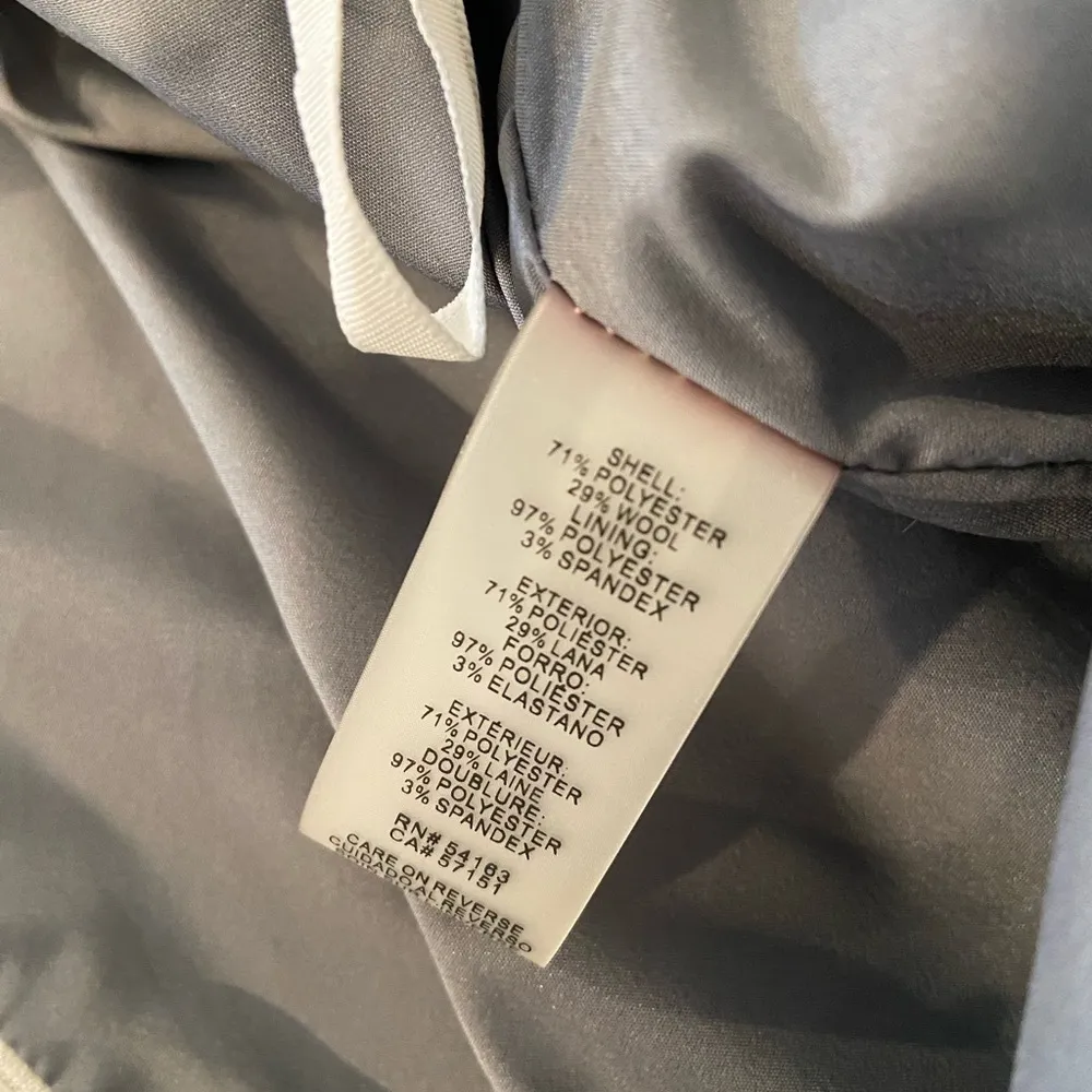 Tommy Hilfiger Size 10 Wool Blend Lined Gray Gold Metallic Plaid Pencil Skirt - Image 9