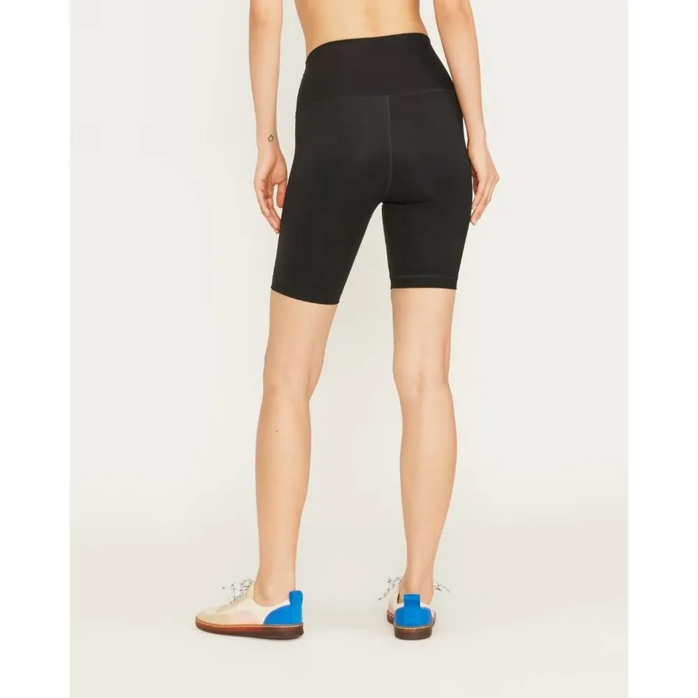 Everlane Womens The Perform Bike Short High Waist Sweat-Wicking Black XS - Image 2
