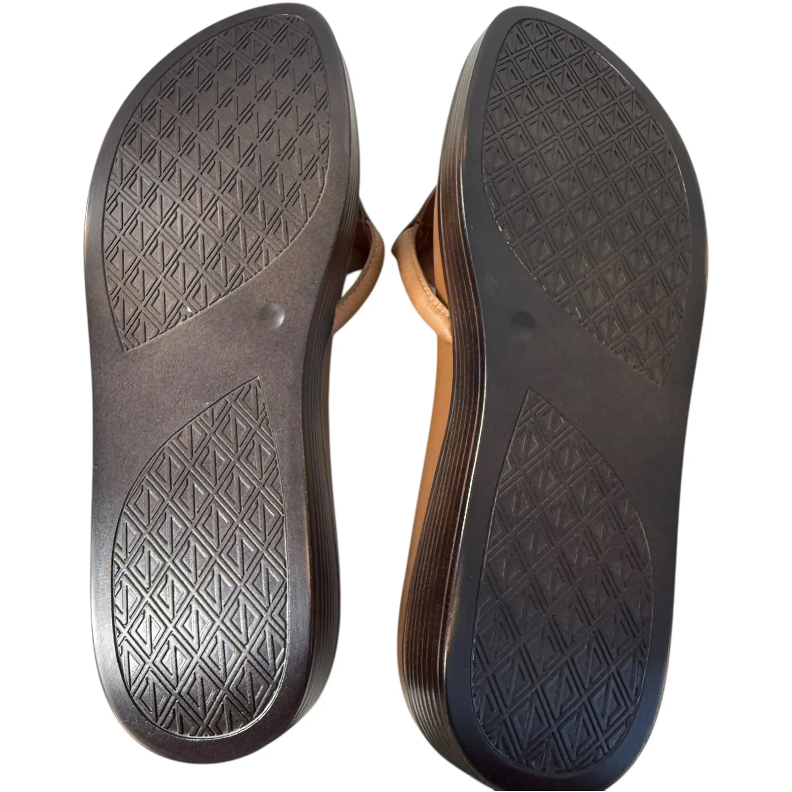 Donald Pliner Fifi Leather Platform Thong Sandals Tan Brown Women's 8.5M - Image 6