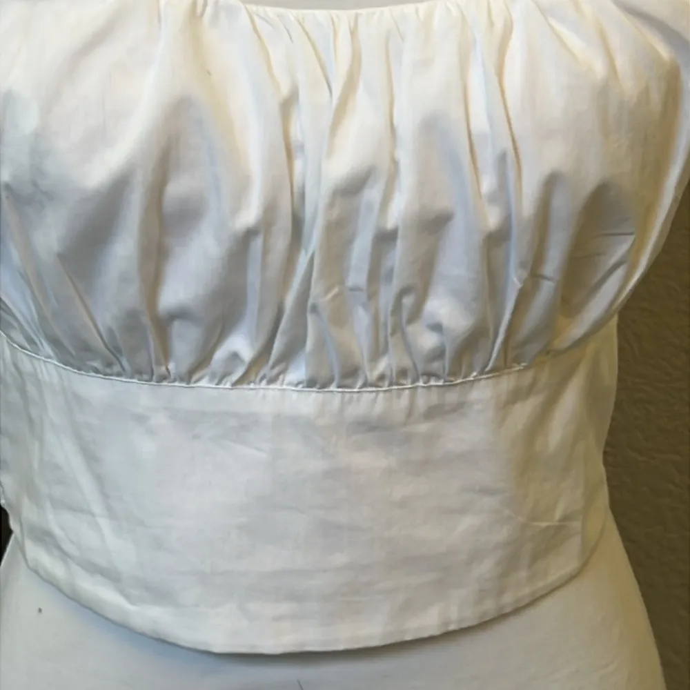 Abercrombie and Fitch Poplin Scrunch Strap Set Top Size Small - Image 4