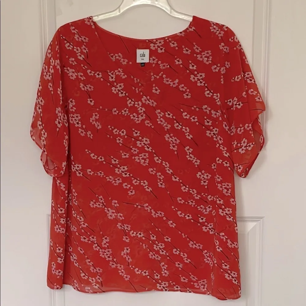 Cabi Cherry Blossom Blouse XXL - Image 2