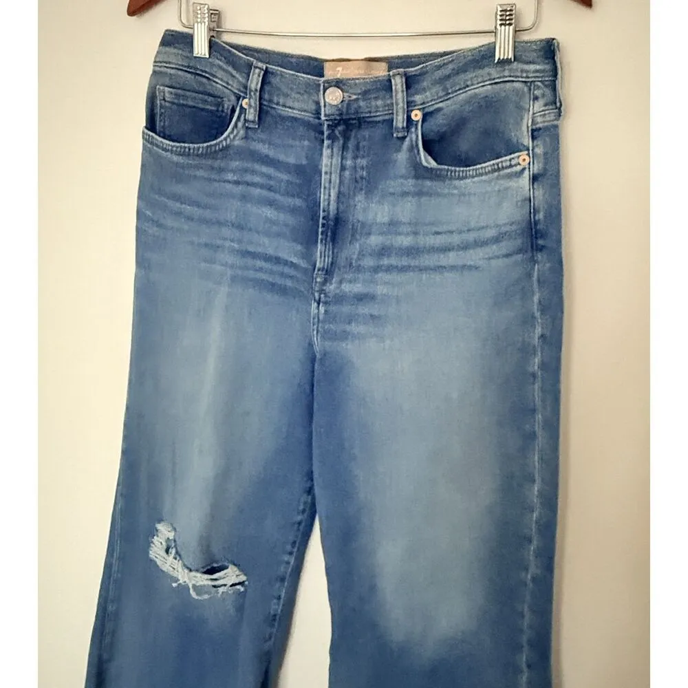 7 For All Mankind Luxe Vintage The Ultra High Rise Cropped Jo Sz 31(stain) - Image 12