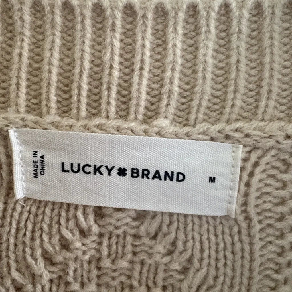 Lucky Brand Cable Knit Beige Dress - Image 6