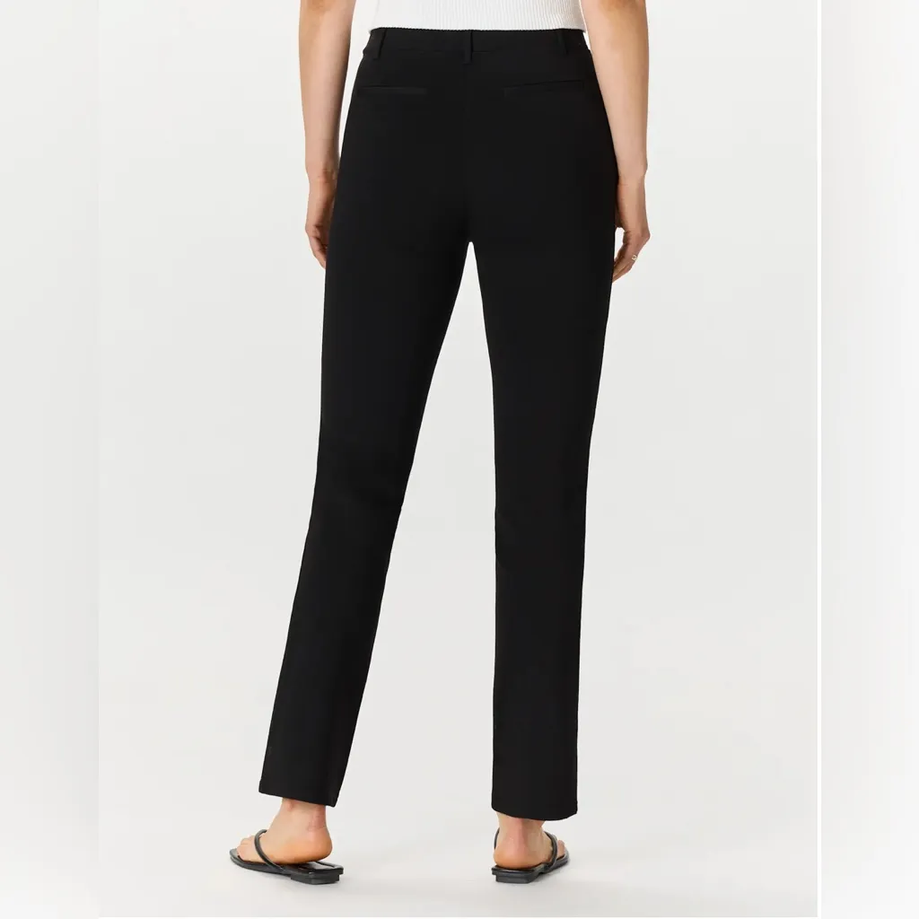 Quince women’s Ultra-Stretch Ponte Straight Leg Pants pull on black Size XL NWT - Image 2