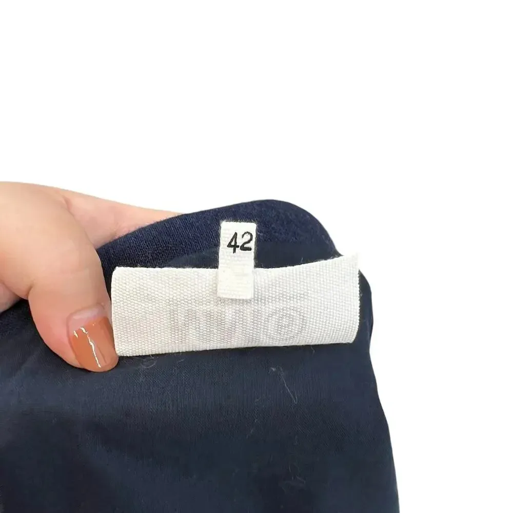 MM6 Maison Martin Margiela Navy Blue Cotton Wool Blend Jacket‎ Size 42 US 6 - Image 14