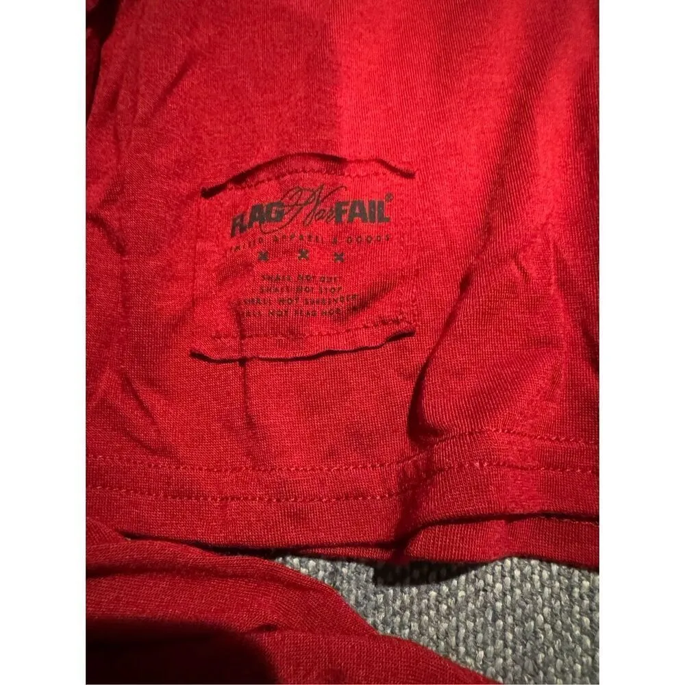 Flag Nor Fail Cropped Long Sleeve Top in Red Size Medium - Image 3