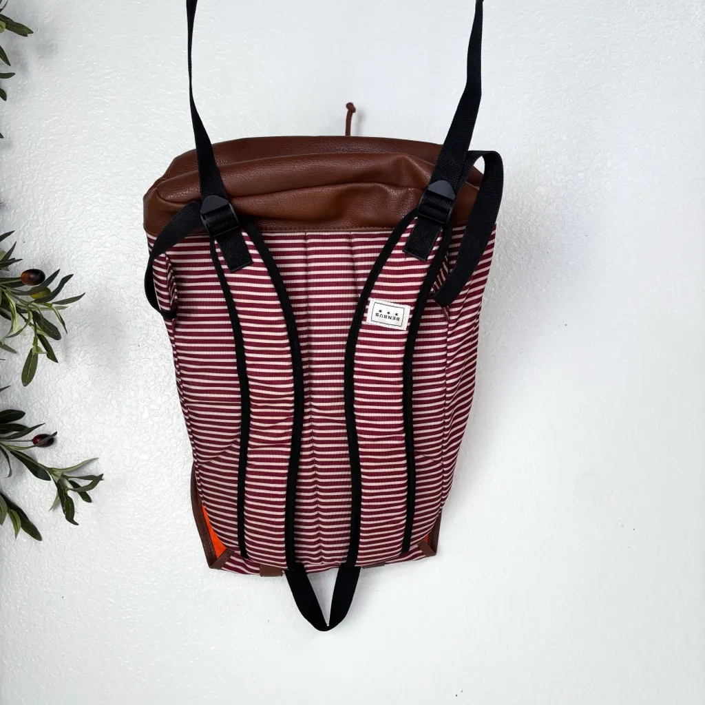Benrus Striped Backpack Red - Image 2